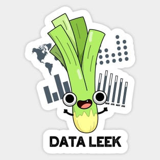 Data Leek Funny Computer Veggie Pun Sticker